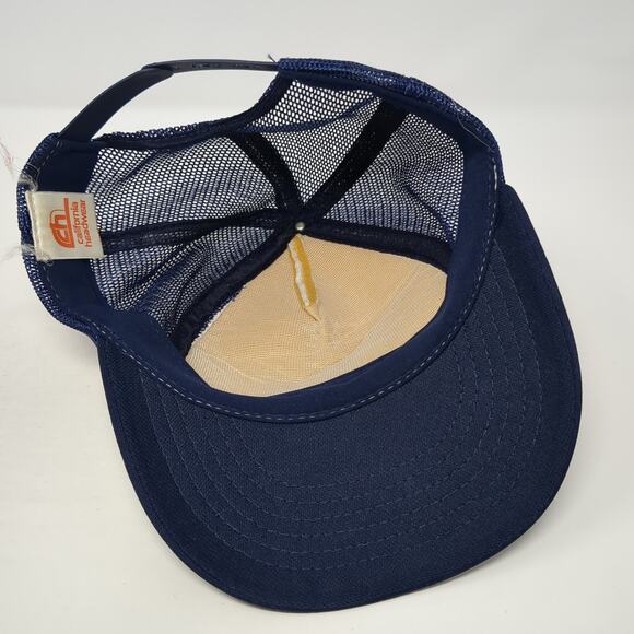 Barefoot Bar Hardin Illinois Snapback Trucker Cap Blue OS Adjustable Mesh Back - Picture 7 of 10